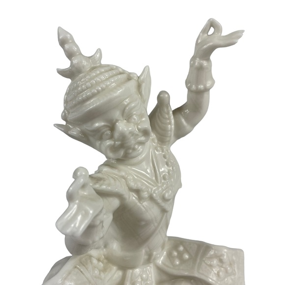 Buddhist Temple Dancer Vintage Japan Fine Porcelain Sculpture Zen Peace Dance 5” - Picture 9 of 13